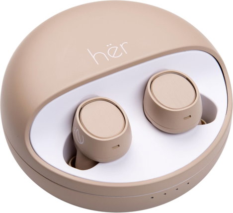 HER HX-12 In Ear headset Bluetooth® Bézs 5. kép