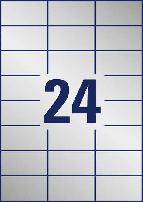Avery-Zweckform L6133-20 Típustábla etikett 70 x 37 mm Poliészter fólia Ezüst 480 db Véglegesen tapa 4. kép