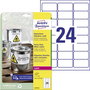 Avery-Zweckform L4773-8 Fólia címkék 63.5 x 33.9 mm Poliészter fólia Fehér 192 db Véglegesen tapadó bélyegkép