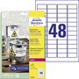 Avery-Zweckform L4778-8 Fólia címkék 45.7 x 21.2 mm Poliészter fólia Fehér 384 db Véglegesen tapadó bélyegkép