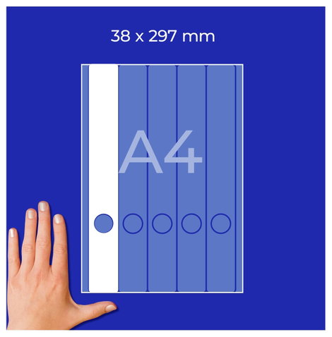 Avery-Zweckform Mappa etikett L4758-10 38 x 297 mm Papír Fehér Véglegesen tapadó 50 db 5. kép