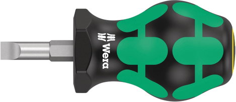 Wera 335 Stubby Egyenes pengéjű csavarhúzó Pengeszélesség: 6.50 mm Penge hossz: 25 mm
