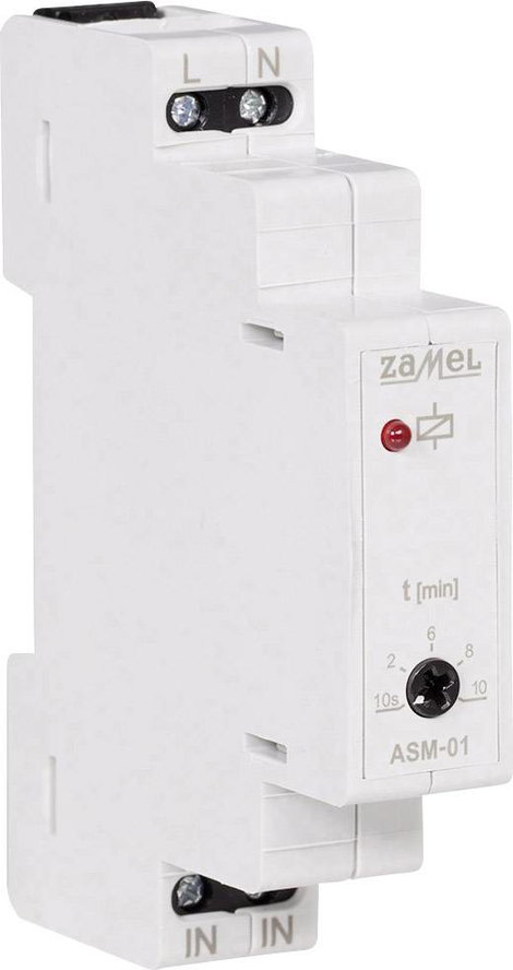 Zamel ASM-01 Lépcsőház világítás időkapcsoló Kalapsínes 230 V 3. kép