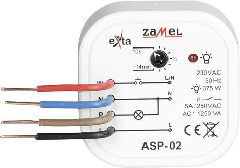 Zamel ASP-02 Lépcsőház világítás időkapcsoló Beépíthető 230 V 2. kép