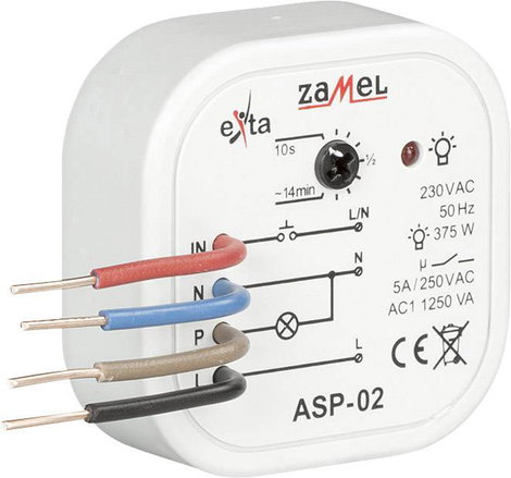 Zamel ASP-02 Lépcsőház világítás időkapcsoló Beépíthető 230 V 3. kép