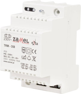 Zamel TRM-358 Csengő transzformátor 3 V/AC, 5 V/AC, 8 V/AC 5 A