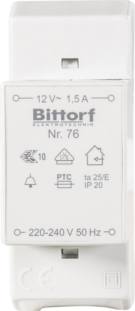 Bittorf 76 Csengő transzformátor 12 V/AC 1.5 A 2. kép