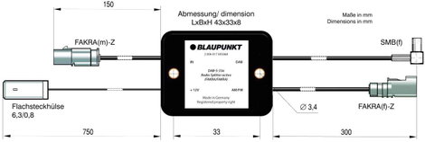 Blaupunkt Autó antenna adapter SMBA-(FAKRA) Z dugó 2006017472611 3. kép