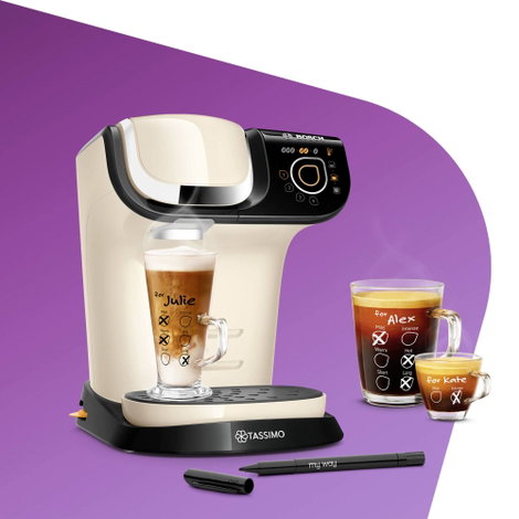 Bosch Haushalt TASSIMO MY WAY 2 TAS6507 Kapszulás kávéfőző Bézs, Fekete Tassimo 5. kép
