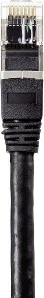 Renkforce RF-4538210 RJ45 Hálózati kábel, patchkábel CAT 6A S/FTP 50.00 m Fekete Kültérre alkalmas 1 3. bélyegkép