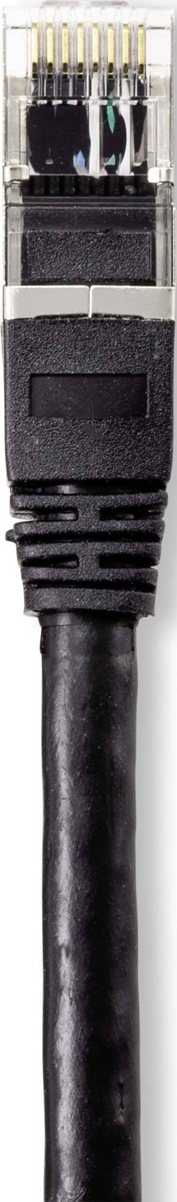 Renkforce RF-4538204 RJ45 Hálózati kábel, patchkábel CAT 6A S/FTP 30.00 m Fekete Kültérre alkalmas 1 3. kép