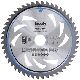 kwb 587856 Keményfém körfűrészlap 210 x 30 x 1.3 mm Fogak száma (collonként): 48 1 db