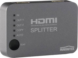 Marmitek Split 312 2 port HDMI elosztó 3D lejátszás lehetséges 3840 x 2160 pixel Ezüst