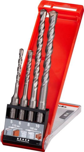 kwb 240500 40CR acél Kalapácsfúró készlet 4 részes 5 mm, 6 mm, 8 mm, 10 mm SDS-Plus 1 készlet