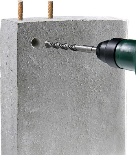kwb 109164 Szerszámacél Kalapácsfúró készlet 4 részes 5 mm, 6 mm, 8 mm, 10 mm SDS-Plus 1 készlet 3. kép