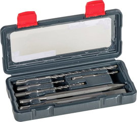 kwb 109166 #####40CR-Stahl Véső készlet 6 részes 5 mm, 6 mm, 8 mm, 10 mm SDS-Plus 1 készlet