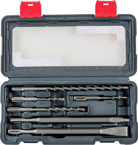 kwb 109166 #####40CR-Stahl Véső készlet 6 részes 5 mm, 6 mm, 8 mm, 10 mm SDS-Plus 1 készlet 5. kép