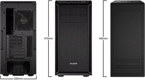 BeQuiet Pure Base 600 Midi torony Számítógép ház Fekete 2. kép