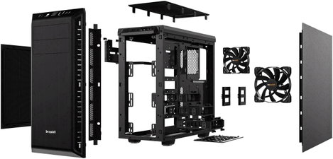 BeQuiet Pure Base 600 Midi torony Számítógép ház Fekete 4. kép
