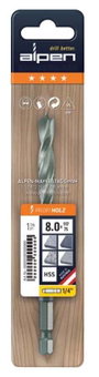 Alpen 0062200300100 Fa spirál fúró 3 mm Teljes hossz 74 mm 1/4 (6,3 mm), külső négylap 1 db 2. bélyegkép