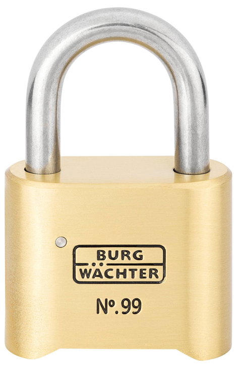 Burg Wächter No. 99 Ni 50 SB Függő lakat Sárgaréz Számkódos zár 5. kép