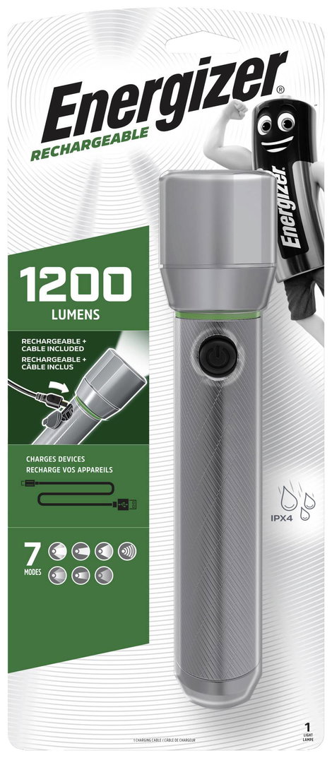 Energizer Vision HD LED Kézilámpa Akkuról üzemeltetett 1200 lm 374 g 8. kép