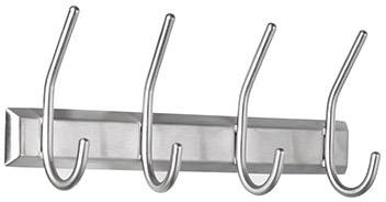 ALCO Ruhafogas léc 2841 Wandgarderobe Kampók száma: 4 (Sz x Ma x Mé) 315 x 130 x 70 mm Nemesacél Ezü