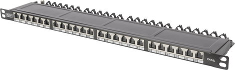 Digitus DN-91624S-SL-EA 24 port Hálózati patchpanel 483 mm (19) CAT 6A 0.5 ME