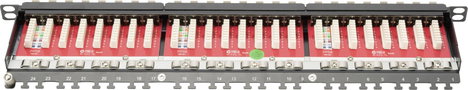 Digitus DN-91624S-SL-EA 24 port Hálózati patchpanel 483 mm (19) CAT 6A 0.5 ME 2. kép