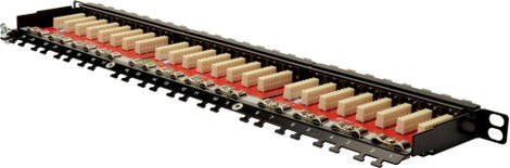 Digitus DN-91624S-SL-EA 24 port Hálózati patchpanel 483 mm (19) CAT 6A 0.5 ME 3. kép