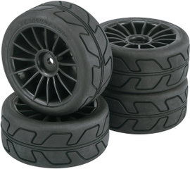 Reely 1:10 Közúti modell Komplett kerék Speed 15 küllős Fekete 4 db