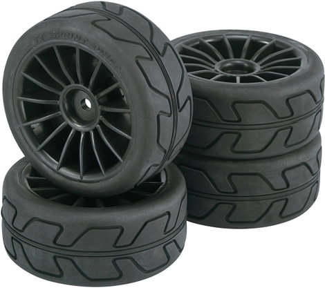 Reely 1:10 Közúti modell Komplett kerék Speed 15 küllős Fekete 4 db