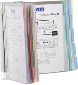 Durable Bemutató tábla fali tartó Display-System Wall Piros, Sárga, Zöld, Kék 20 x DIN A4 Együttszál