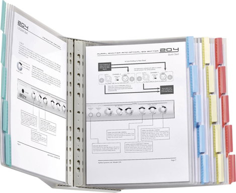 Durable Bemutató tábla fali tartó Display-System Wall Piros, Sárga, Zöld, Kék 20 x DIN A4 Együttszál 6. kép