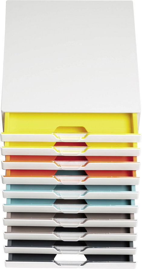 Durable VARICOLOR MIX 10 - 7630 763027 Fiókos irattároló Fehér DIN A4, DIN C4, Egyszer hajtott ívű n 4. kép