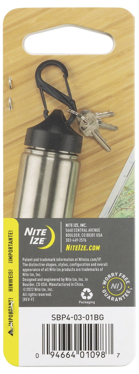 NITE Ize NI-SBP4-03-01BG Karabíner S-Biner Gr. 4 88 mm x 38 mm x 8 mm 1 db 4. kép