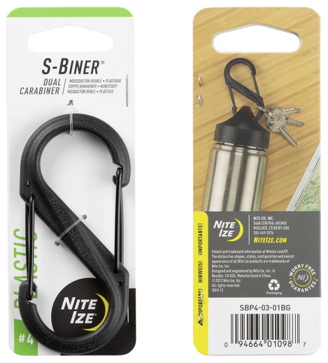 NITE Ize NI-SBP4-03-01BG Karabíner S-Biner Gr. 4 88 mm x 38 mm x 8 mm 1 db 5. kép