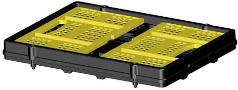 STANLEY SXWTD-FT505 Összecsukható doboz Stanley (H x Sz x Ma) 568 x 410 x 272 mm Fekete, Sárga 1 db 4. kép