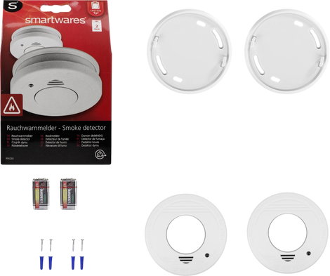 Smartwares Füstjelző 2 részes készlet Elemekről üzemeltetett 4. kép