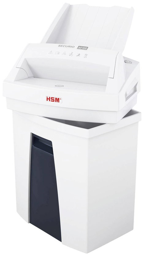 HSM Securio AF100 Iratmegsemmisítő Részecskevágás 4 x 25 mm 25 l Lapok száma (max.): 7 lap Szintén m 3. kép