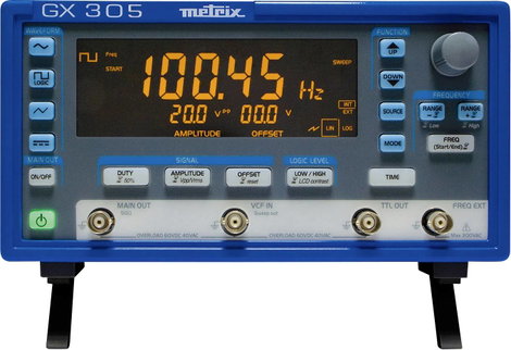 Metrix GX 305 Hálózatról működő függvénygenerátor 0.001 Hz - 5 MHz Háromszög, Négyszög, Színusz