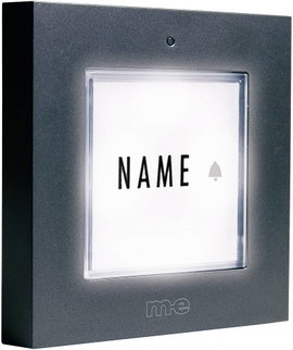 m-e modern-electronics KTB-1 A Csengőlemez Névtáblával 1 részes Antracit 12 V/1 A