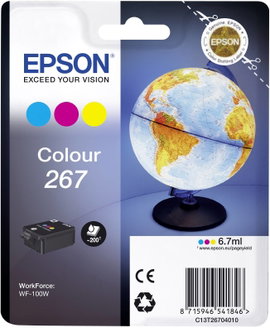 Epson Tinta T2670, 267 Eredeti Cián, Bíbor, Sárga C13T26704010
