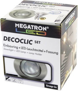 Megatron MT75404 Beépíthető lámpa LED GU10, GU5.3 6 W Vas (matt)