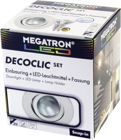 Megatron MT75401 Beépíthető lámpa LED GU10, GU5.3 6 W Fehér