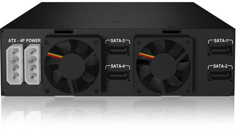 ICY BOX CY BOX IB-2242SSK Back Plane für 4x 2,5 SATA/SAS Festplatten/SSDs in 1x 5,25 S 2,5-os beépít 4. kép