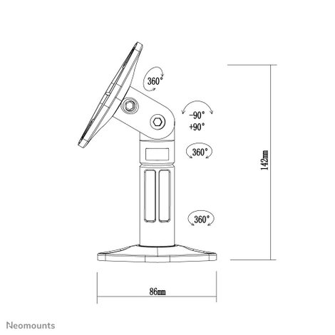 Neomounts SPEAKER-W100 Hangfal mennyezeti tartó Dönthető Padló/mennyezet távolsága (max.): 14.2 cm F 3. kép