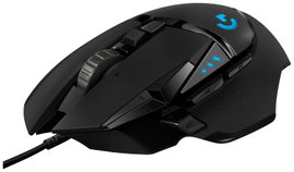 Logitech G502 Hero Gamer egér USB Optikai Fekete 11 Gombok 16000 dpi Világít, Beépített profil memór