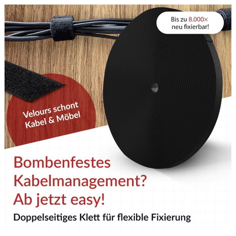 Label the Cable PRO 1210 19 coll Tépőzár Fekete 4. kép