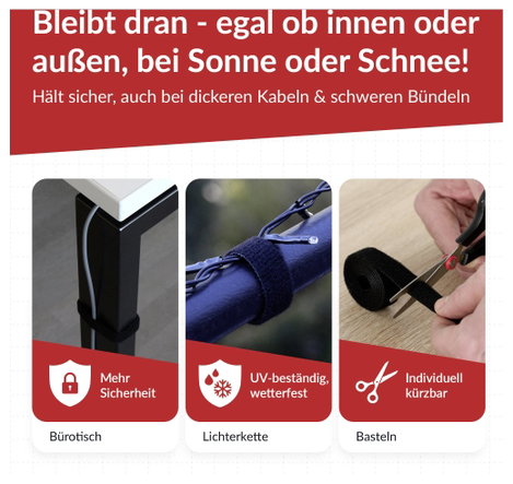 Label the Cable PRO 1210 19 coll Tépőzár Fekete 5. kép